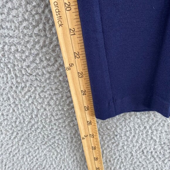 Eileen Fisher Pants Womens Small Navy Pull On Stretch Pocket Ankle Viscose Knit - Picture 8 of 12